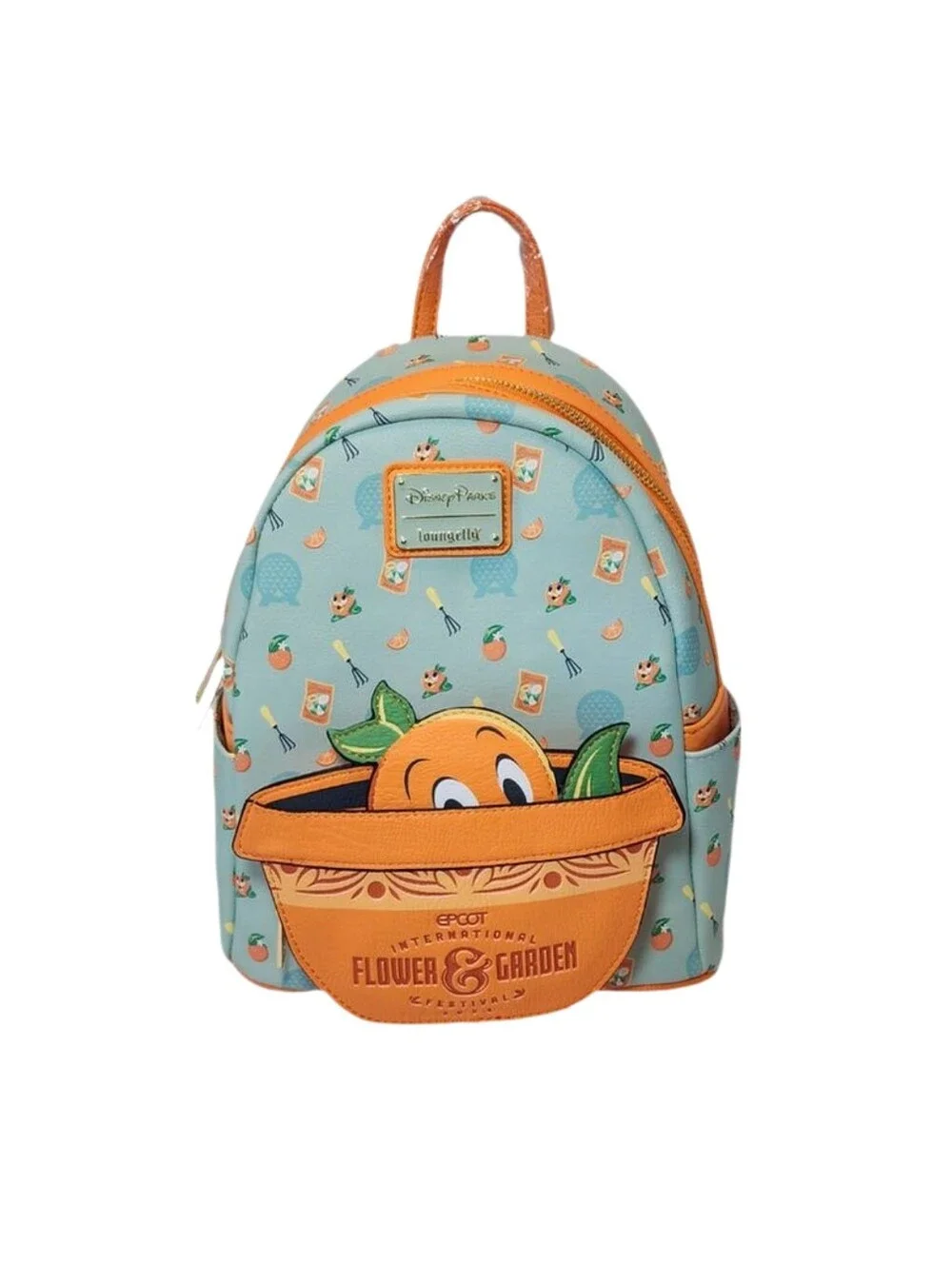 Disney Loungefly 2024 Epcot Flower & Garden Orange Bird Mini Backpack - NWT